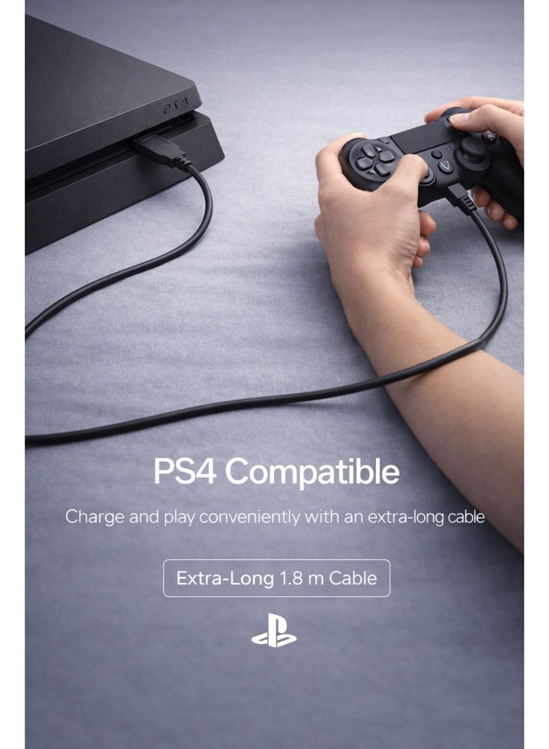 ASA Premium Charging Cable for PS4 Controller – USB to Micro USB, Fast Charge & Sync - Image 3